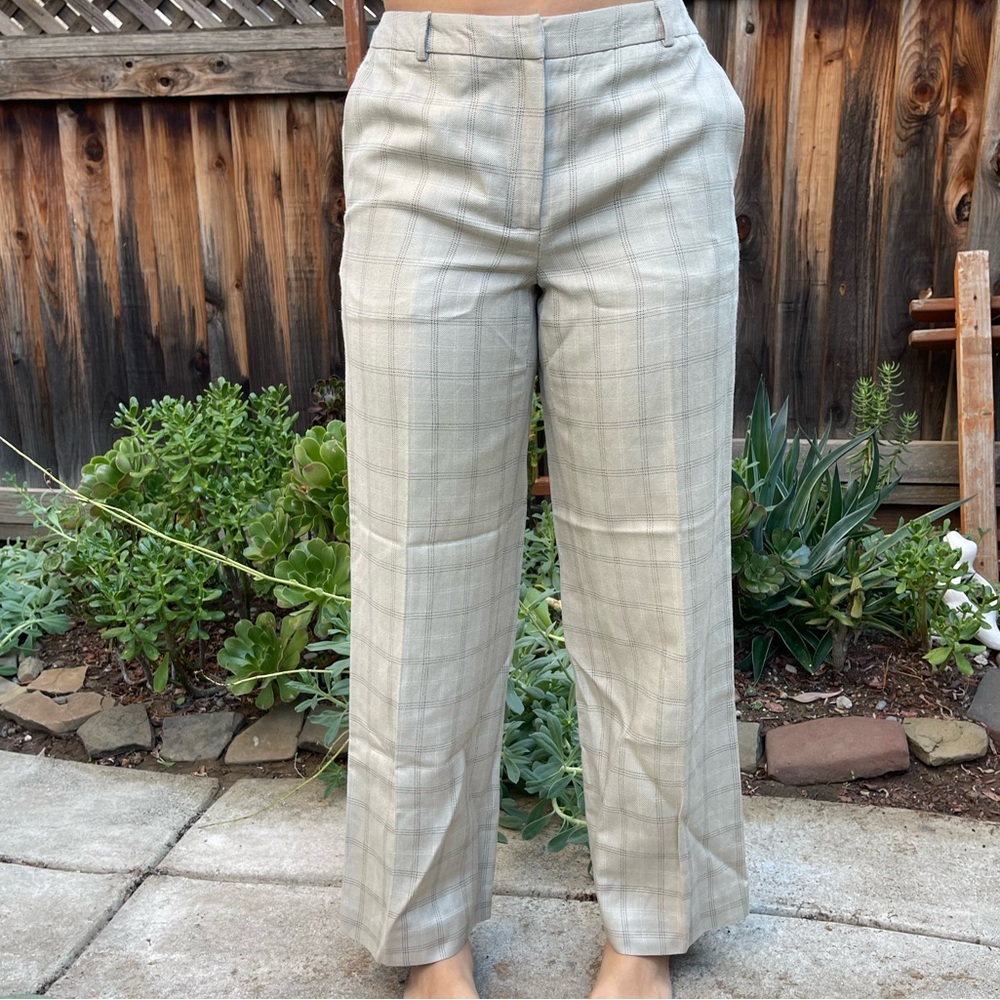 Talbots petites lined pinstripe plaid slacks size 2